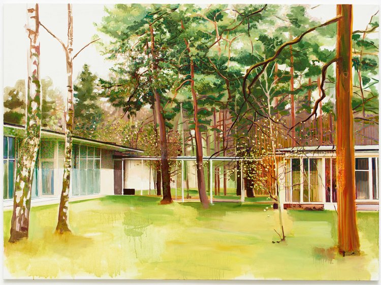 Pavillon Der Akademie Der Bildenden Kunste Nurnberg 1 Von Moni K Huber 2014 Malerei Acryl Ol Auf Leinwand Singulart