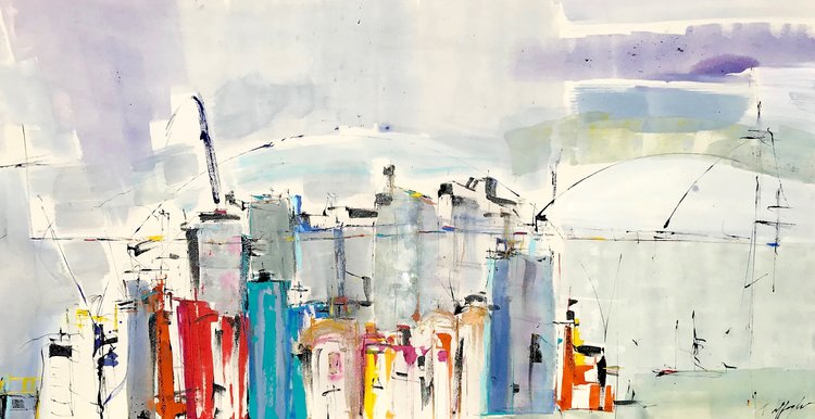 Debajo Del Cielo Gris De Gisela Gaffoglio 2018 Peinture