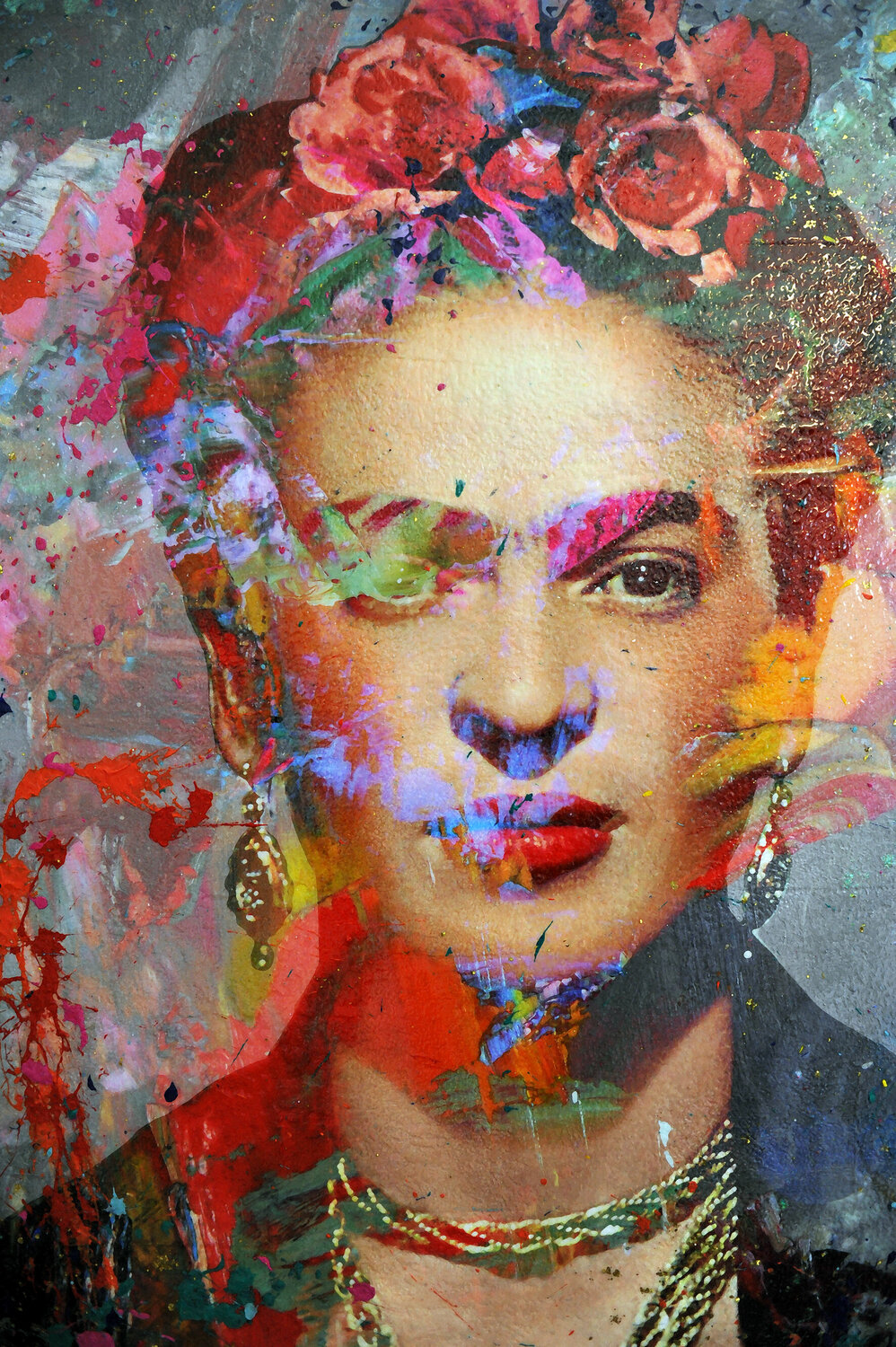 Frida Kahlo by Karin Vermeer (2019) : Painting Acrylic, Resin on Linen ...