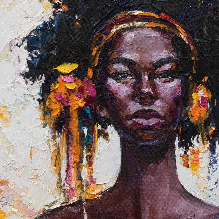 African Nude Women Paint