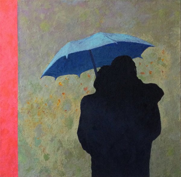 Un p'tit coin d'parapluie Renaud Grizard Peinture Huile sur Lin