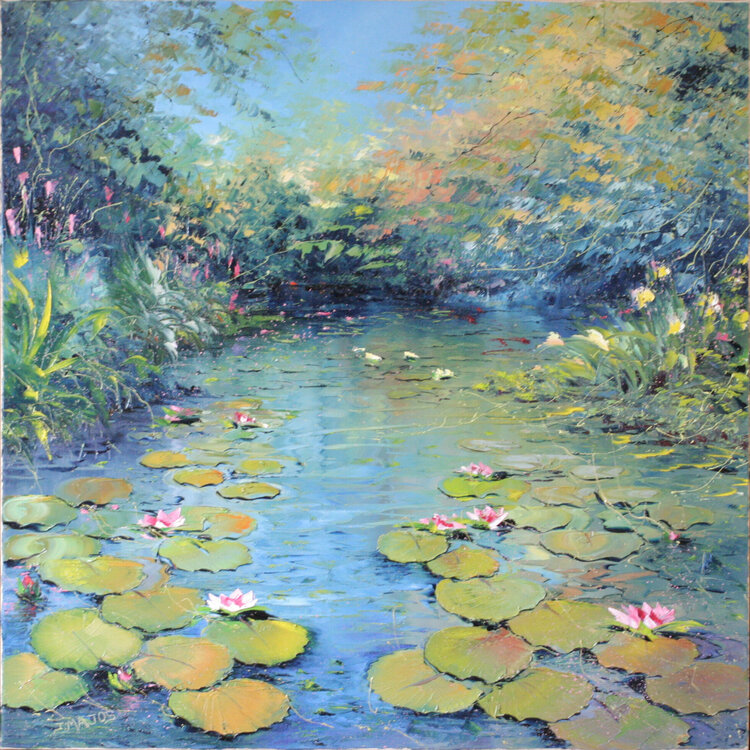 Mare aux nénuphars by Jacques Majos (2019) : Painting Oil on Canvas ...