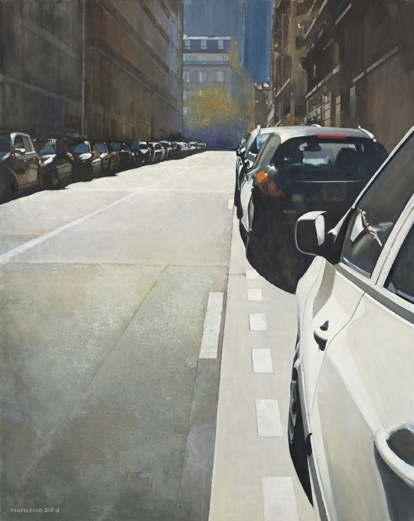 Rue Deserte By Alain Pontecorvo N D Painting Oil On Canvas Singulart