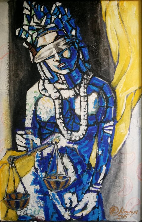 Lady Justice by Chinmaya Br (2015) : Painting Acrylic, Oil on ...