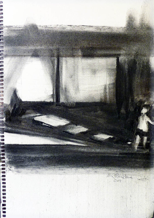 Dunkler Raum By Mila Plaickner 2019 Drawing Pencil Charcoal On Paper Singulart