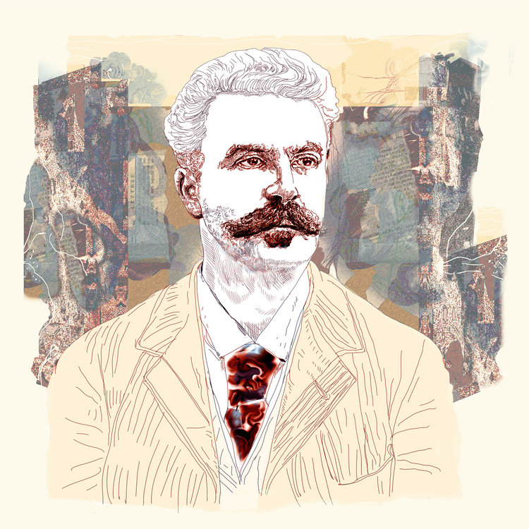 Portrait Of Guy De Maupassant By Eric Ezendam 16 Digital On Paper Singulart