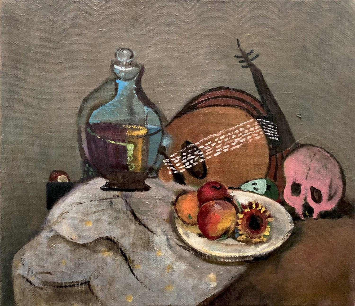 Chestnut, Jar, Skull, Lute and Fruits by Steve Binetti (2018 ...