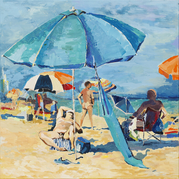 Haulover Naturist Beach by Daria Bagrintseva (2019) Painting Acrylic on Canvas