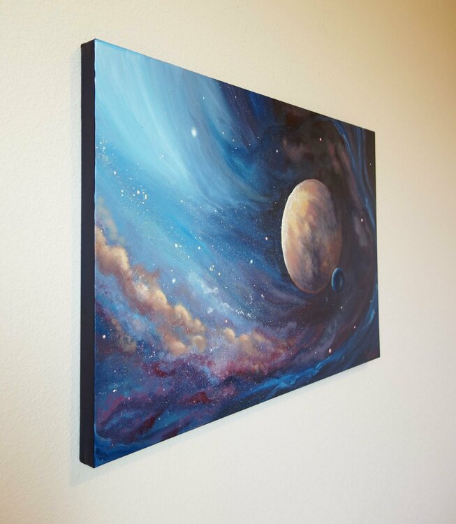 planets painting acrylic