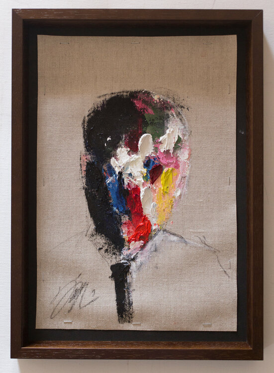Mirror Series Untitled Portrait By Tomoya N 2018 Painting Acrylic Oil Pastel Spray Paint On Canvas Singulart
