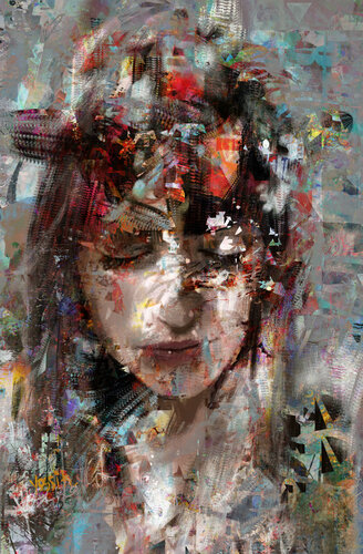 Behind The Words By Yossi Kotler Painting Acrylic Ink On