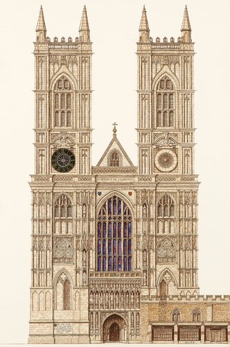 Westminster Abbey by Varsha Bhatia (2014) : Drawing Pen on Paper ...