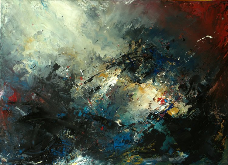 Tempête en mer de Roseline Al Oumami (2015) : Peinture Acrylique sur Toile - Singulart
