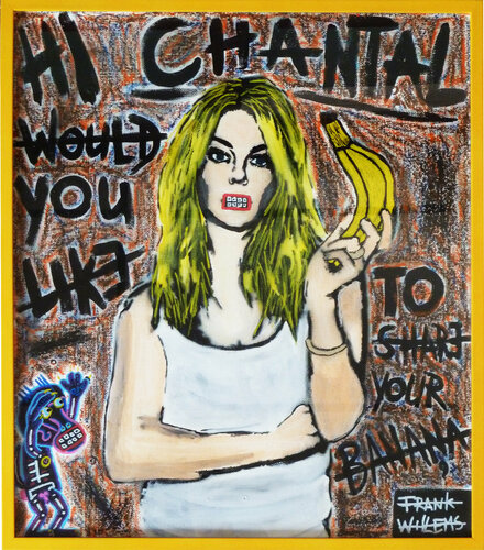 Chantal Janzen Von Frank Willems 2019 Malerei Acryl Pastell Auf Holz Singulart