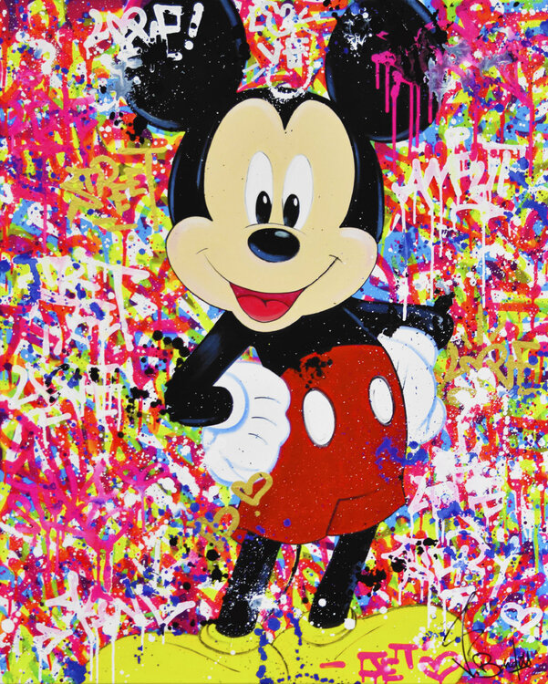 MICKEY STREET ART by Vincent Bardou (2019) : Painting Acrylic, Graffiti ...