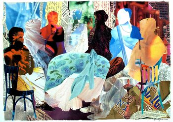 Consolation by Haibat Balaa Bawab (1985) : Work on Paper Collage on ...