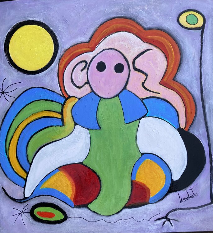 Le Roi Bebe By Mariam Mouliets Painting Acrylic On Canvas Singulart