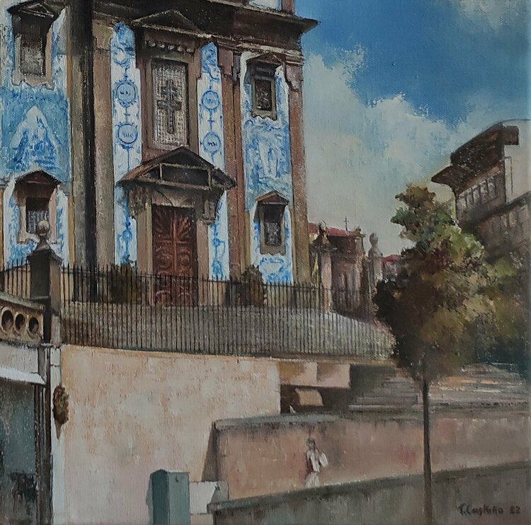 Iglesia de San Ildefonso- Oporto by Tomás Castaño (2022) : Painting Oil on  Canvas - SINGULART