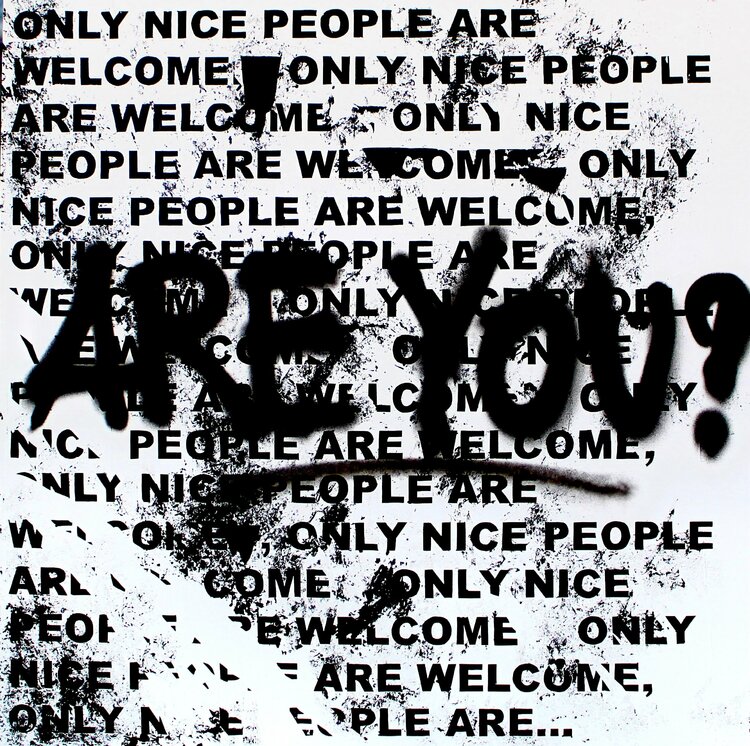 Only Nice People Are Welcome Von Yannick Hamon 19 Malerei Acryl Lack Auf Leinwand Singulart