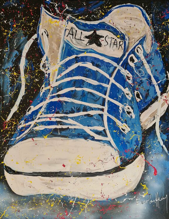 converse All Star 03 by Henry Escobar (2021) : Painting Acrylic, Spray Paint  on Canvas - SINGULART