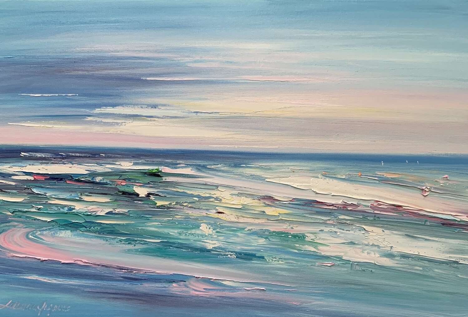 Colours of the ocean No 25 - Liliana Gigovic - Oil on Canvas