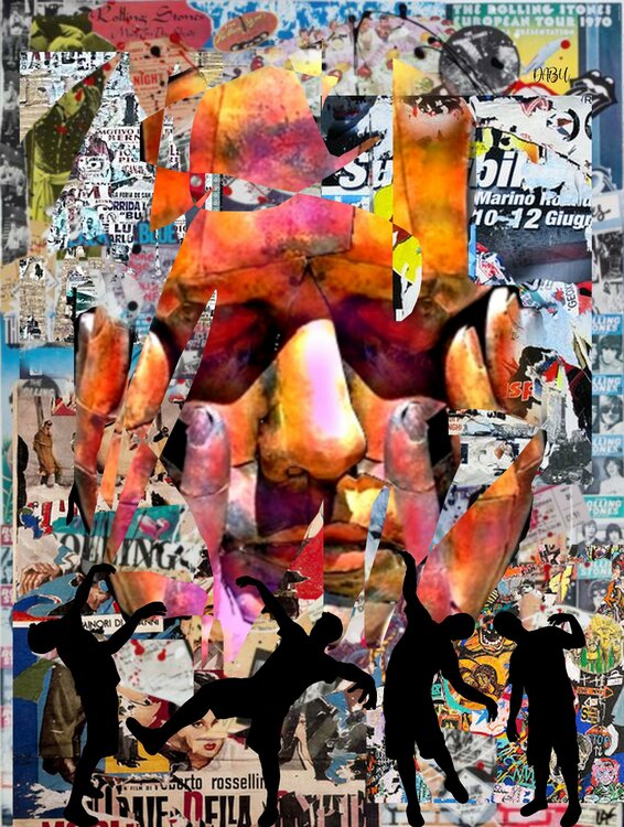 Street Art Affiches 16 1 10 By Daniel Burgraeve 2020 Other Media Collage Graffiti On Canvas Singulart