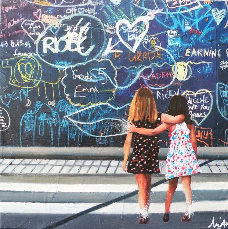 Bras dessus, bras dessous von emilie pannier (2021) Malerei Öl auf