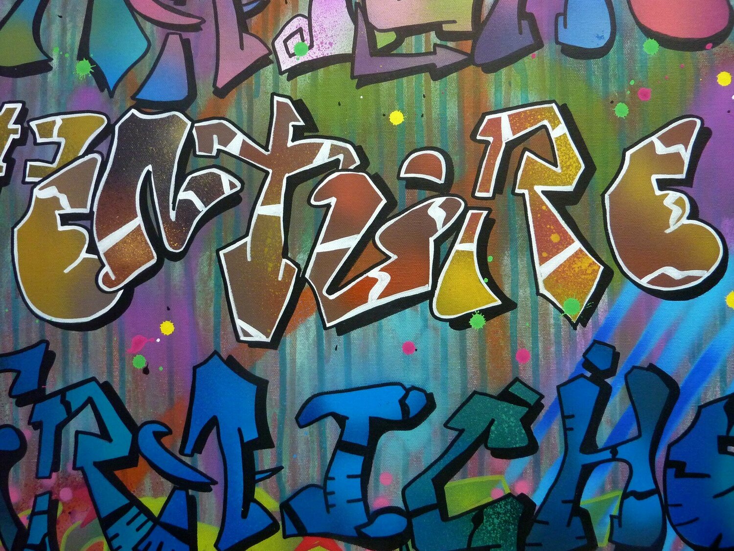 Peinture fraiche 2 by Saname (2021) Painting Graffiti on Canvas