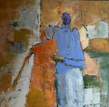 Personnages Africains By Marie Rouach (2022) : Painting Acrylic On 