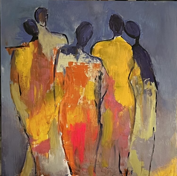 Women abstract by Marie Rouach (2022) : Painting Acrylic on Canvas ...