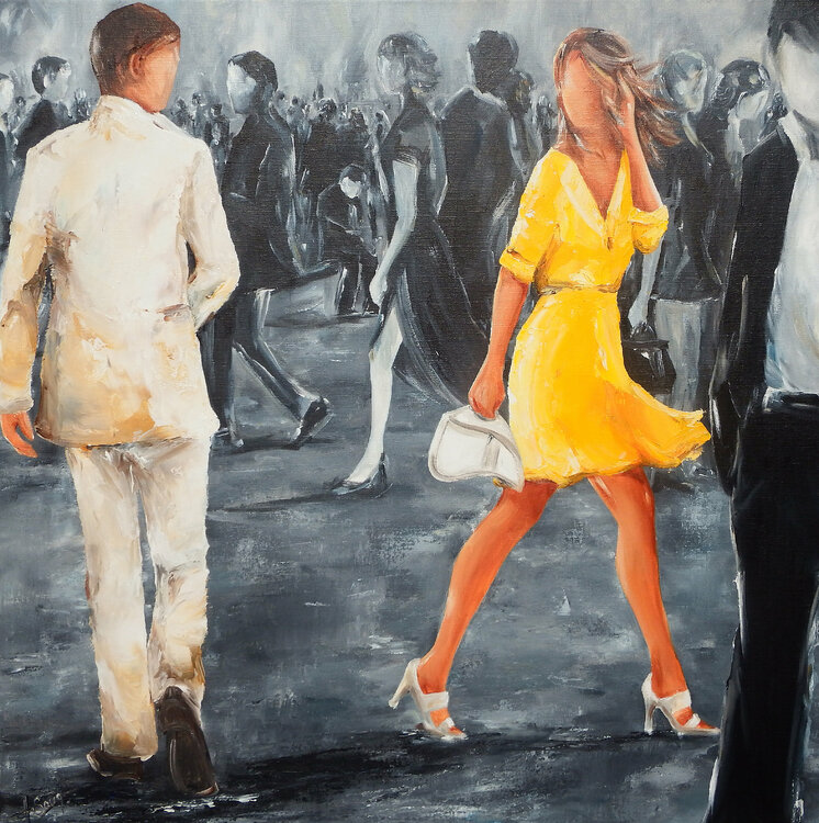 Le Coup De Foudre By Marie Laure Souq 18 Painting Acrylic Oil On Canvas Singulart