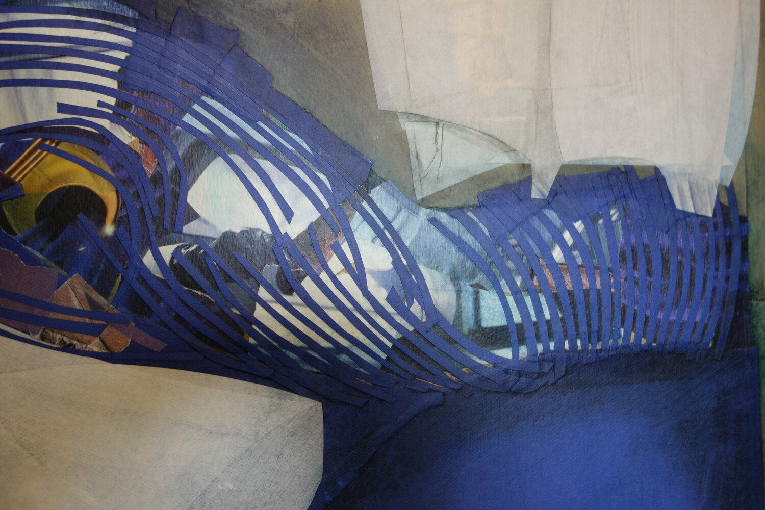 "Sans Titre" von Fitzia Mendialdua (1990): Malerei Collage, Wachs auf