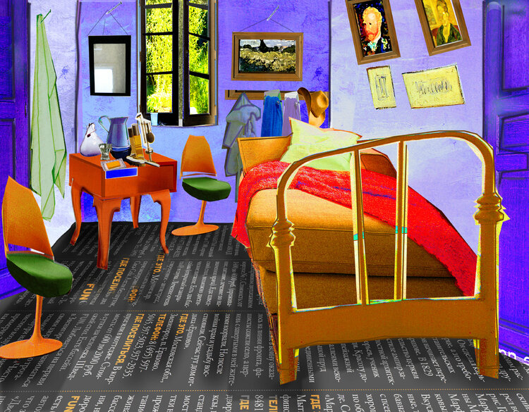 La Chambre De Van Gogh By Aga Podgorski 2012 Digital On Paper Singulart