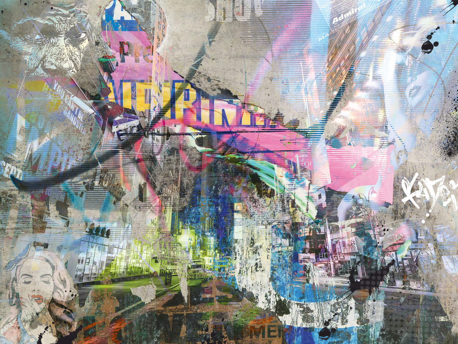 Girl on toilet Smoking Urban SINGLE Leinwand Wand Kunst Bild drucken