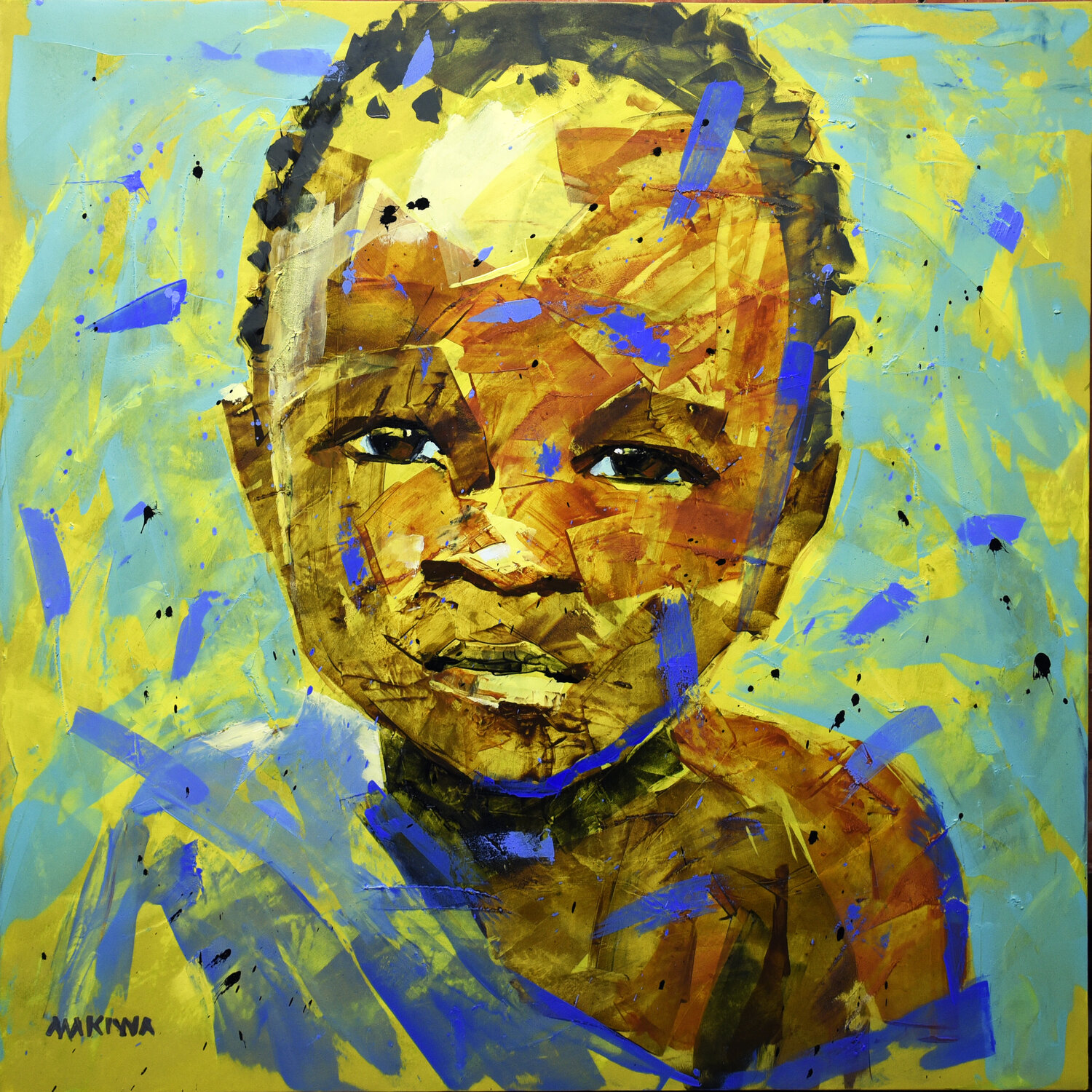 No 1 African Child Series 1 by Makiwa Mutomba (2023) : Painting Acrylic ...