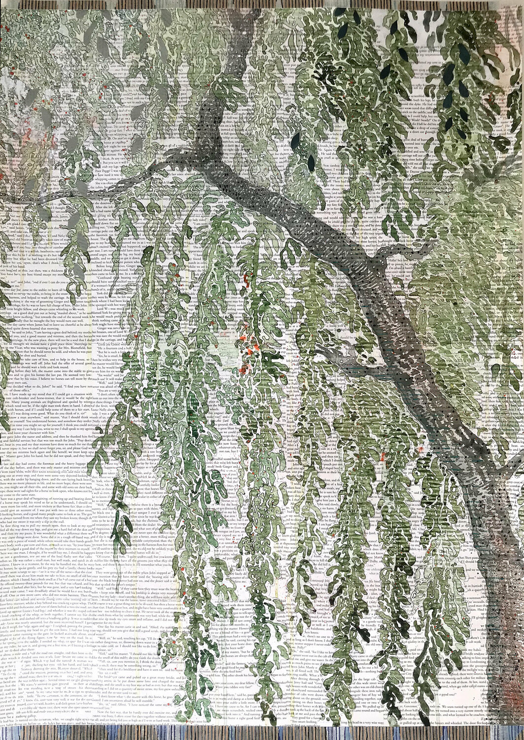 Kess InHouse Claire Day Weeping Willow Wall Tapestry 68 X 80 