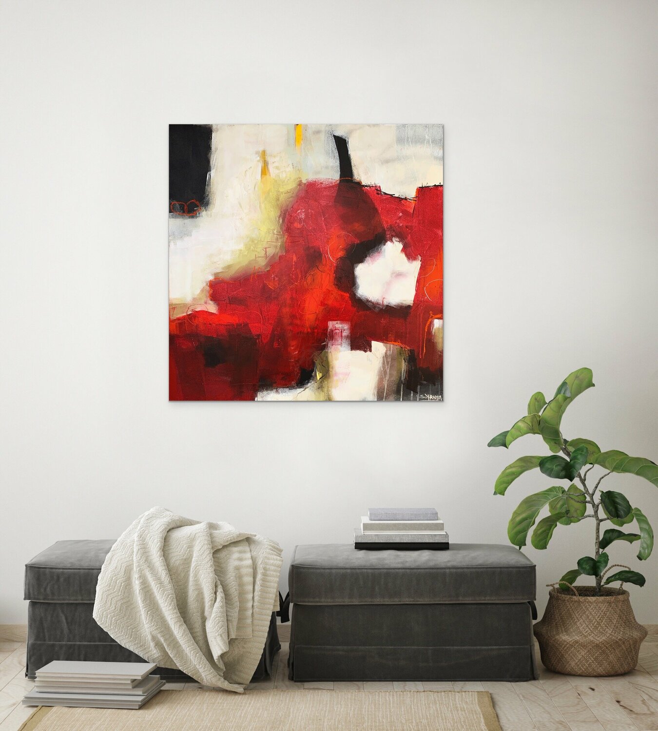 Abstrakt (Werk-Nr. 190216) by Sabine Schramm (2019) : Painting Acrylic ...