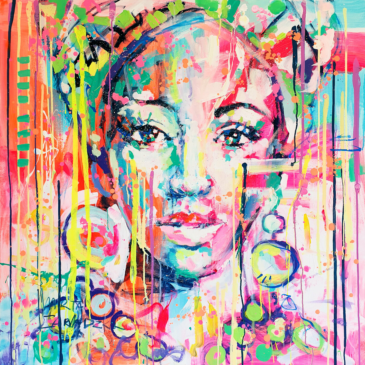 Angel eyes by Marta Zawadzka (2021) : Painting Acrylic, Oil on Canvas ...