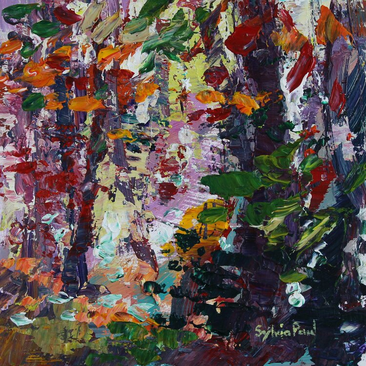 Vibrant Autumn by Sylvia Paul (2020) : Painting Acrylic on Synthetic ...