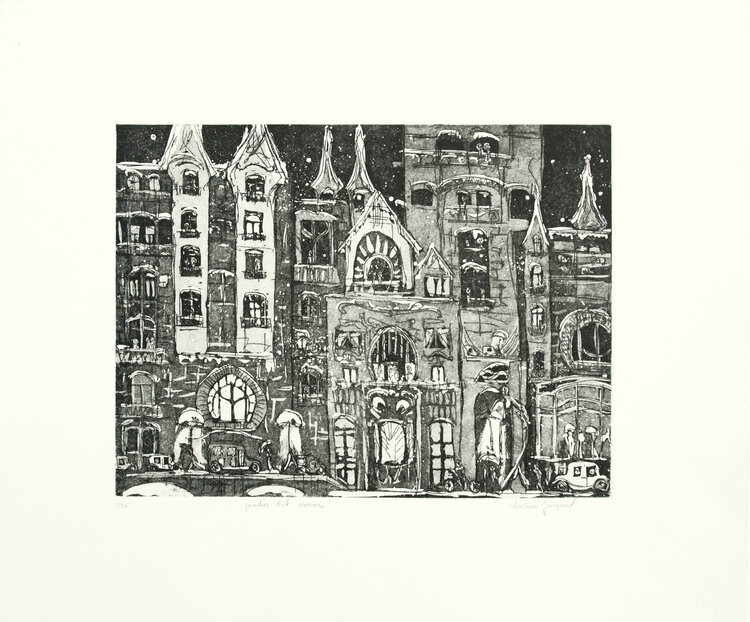Quartier Art Nouveau by Christine Jacquel (2012) Work on paper