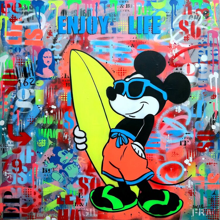Enjoy life by Philippe Euger (2023) : Painting Spray Paint on Canvas - SINGULART Enjoy life by Philippe Euger (2023) : Painting Spray Paint on Canvas - SINGULART
