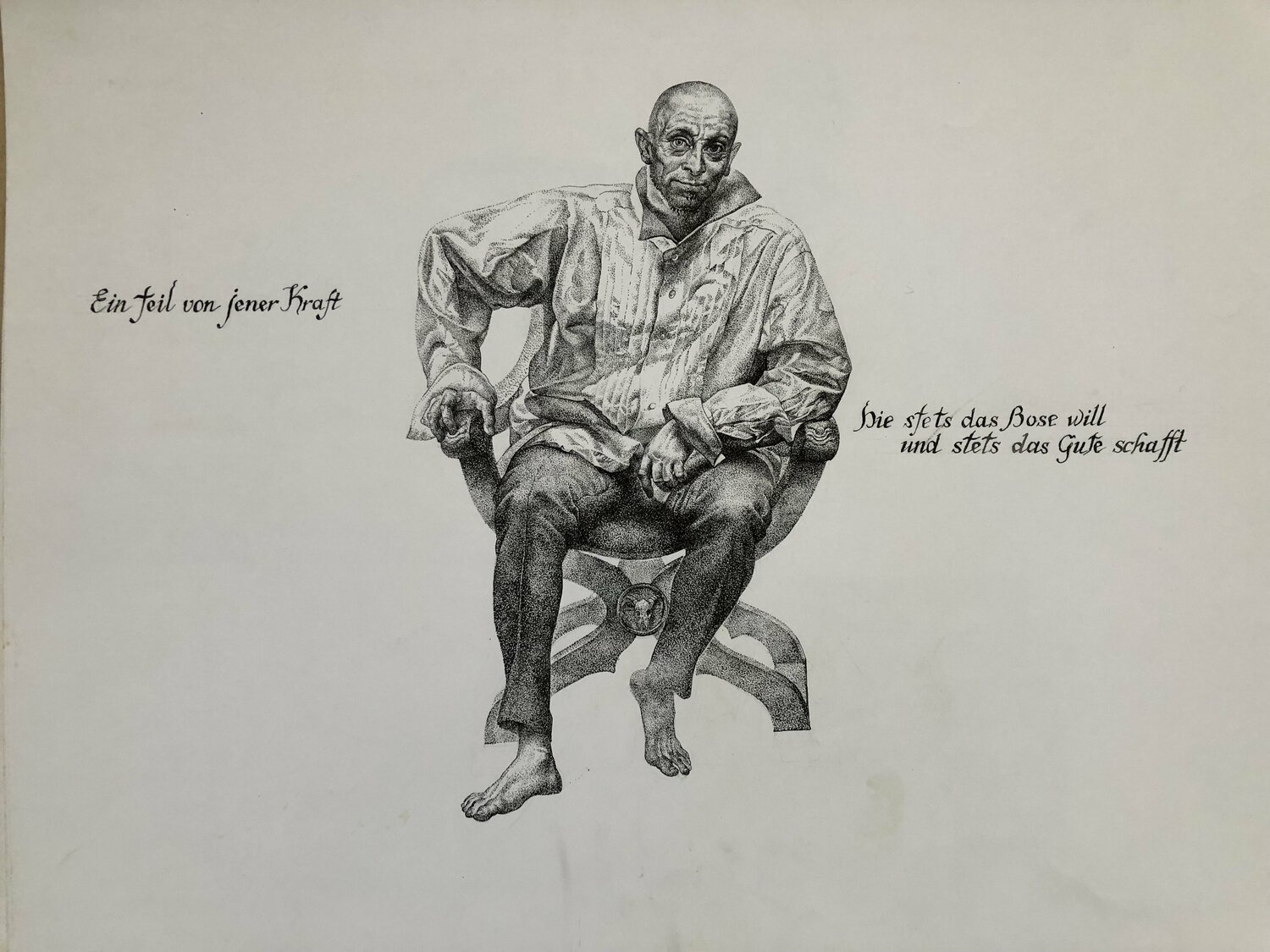 Mephistopheles Portrait von Genya Gritchin (2020) Papierarbeit Füller