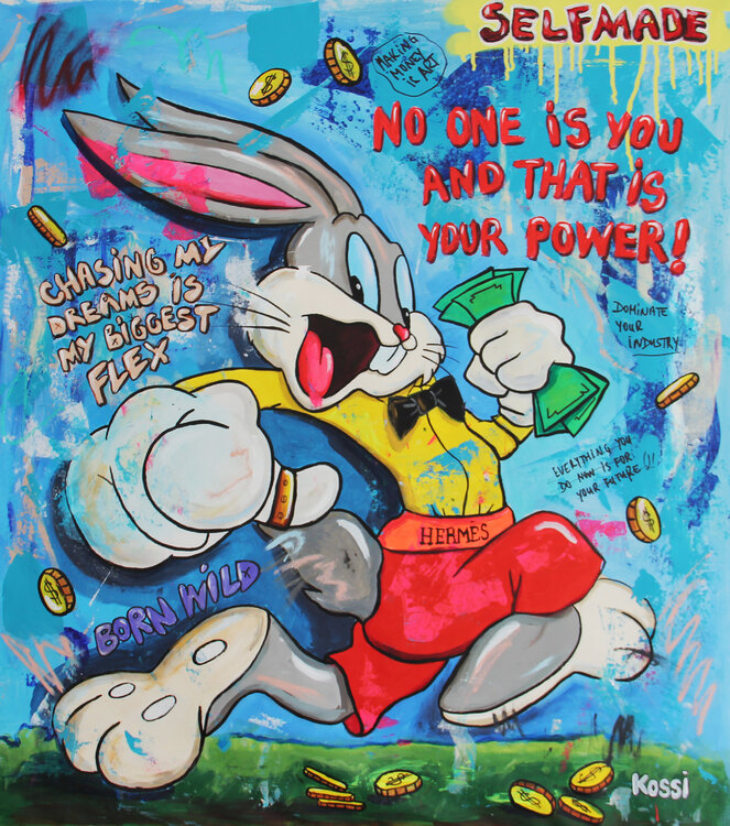 Bugs Bunny Power Moves by Kristin Kossi (2022) : Painting Acrylic ...