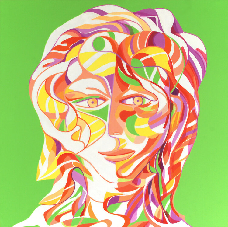 Spiral portrait / Portrait spiralé de Guillaume Rist (2022) Peinture