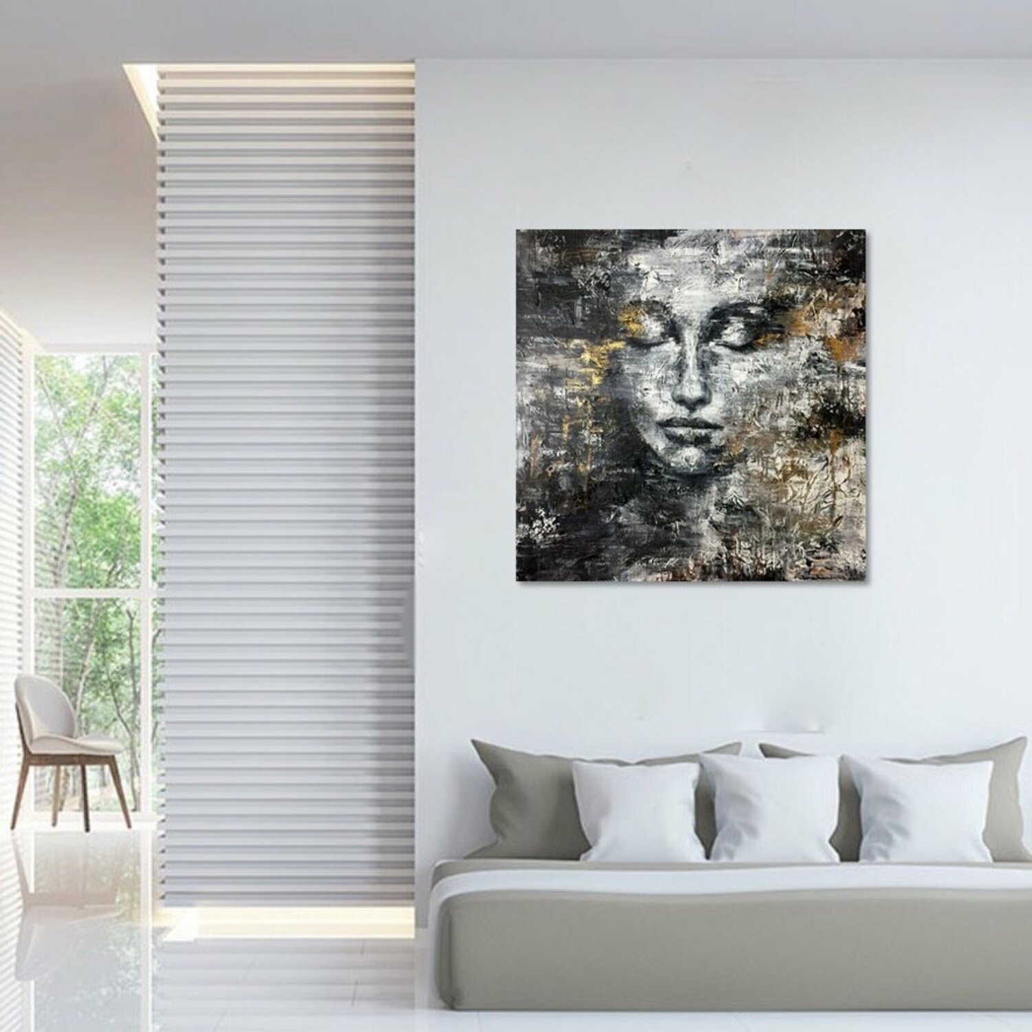 FULL MOON- woman abstract portrait by Ilona Hendriks (2019) : Painting ...