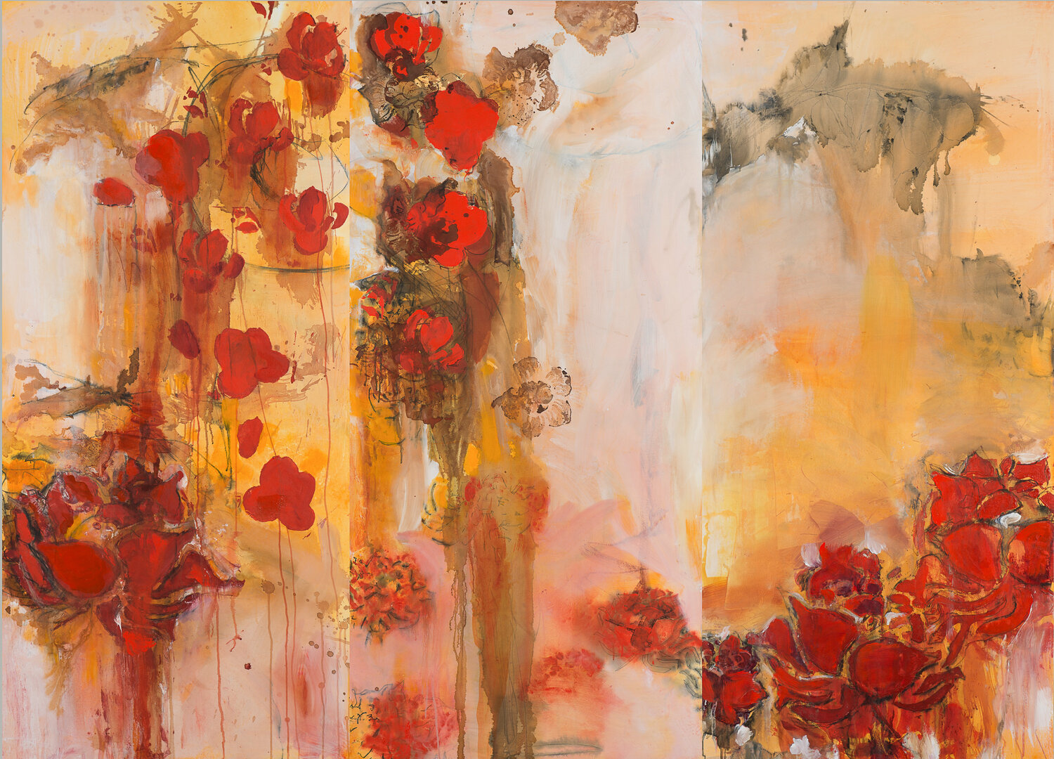 The Three Graces (triptych) by Diane Williams (2018) Painting Acrylic