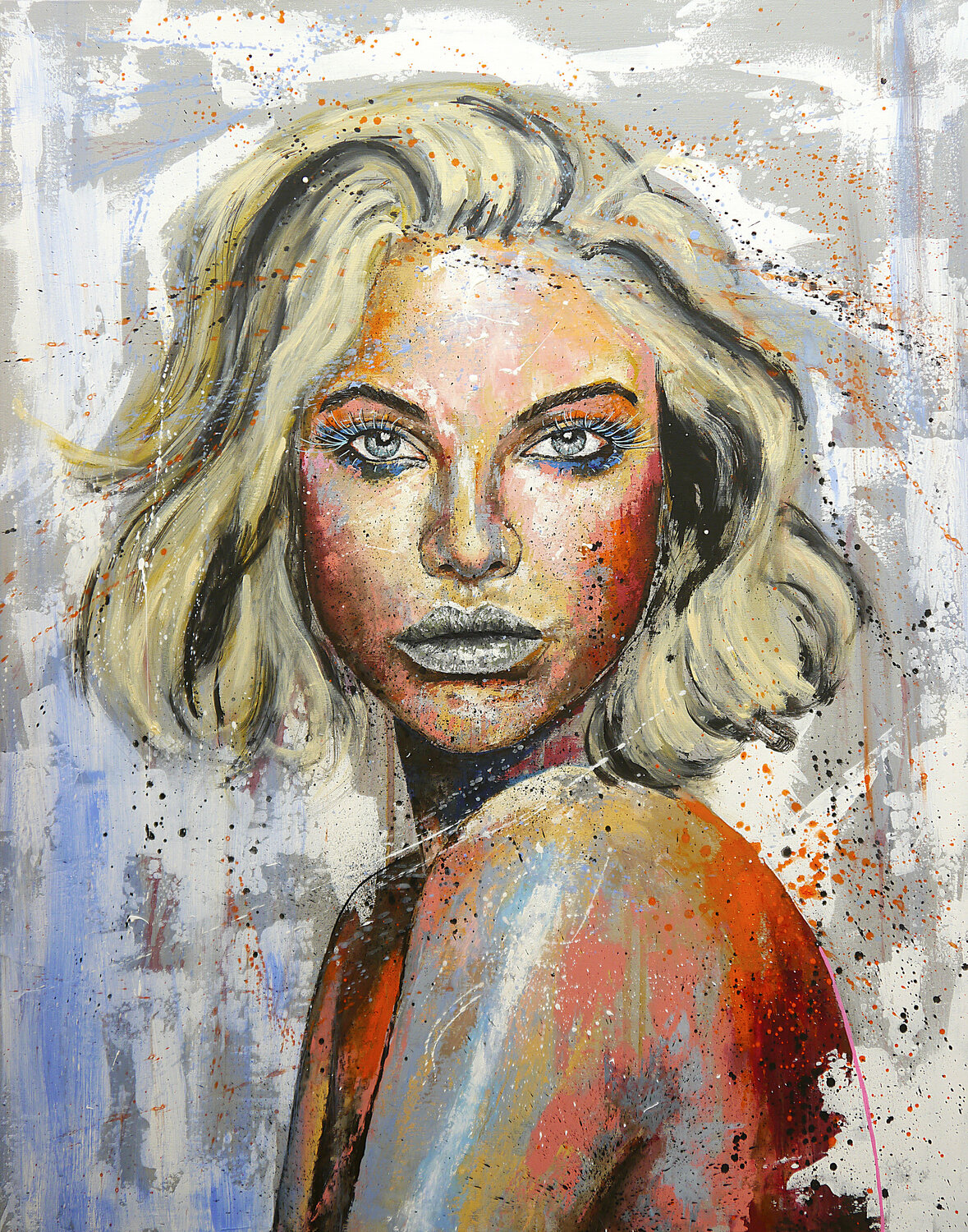 Portrait Turīya Nude POP Urban Woman kunst online kaufen by Bazévian Delacapucinière (2019) : Painting Acrylic, Oil on Canvas SINGULART