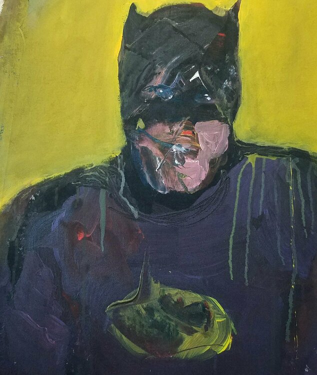 Batman by Larry Caveney (2018) : Painting Acrylic on Canvas - SINGULART