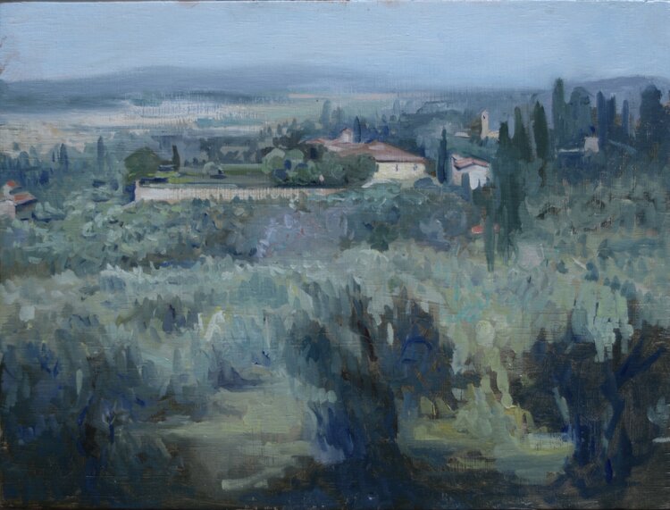 Villa Gamberia by Isabella Watling (2019) : Painting Oil, Pigments on ...