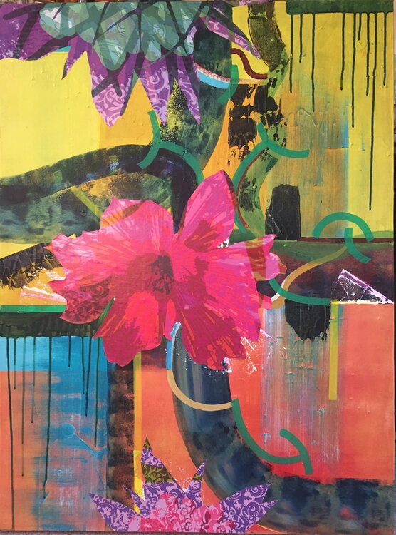 The Power Of Nature By Helen Tomlinson 18 Painting Acrylic Collage On Canvas Singulart